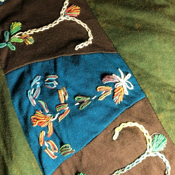 Stonewashed Jersey Wrap Skirt with Embroidery - Picture 8 of 8